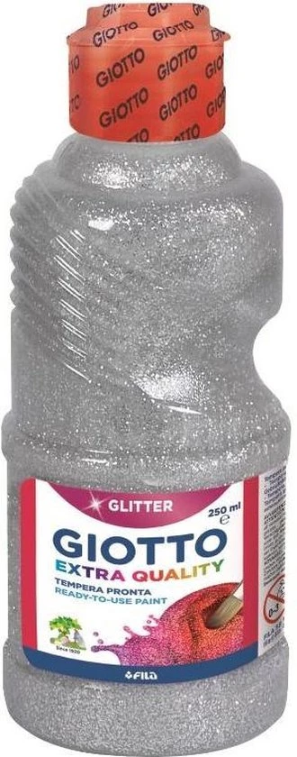 Fila Giotto Bottle 250 Ml Glitter Paint Silver