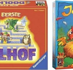Ravensburger Spellenbundel - 2 Stuks - Mijn Eerste Doolhof & Jakkiebak! Kippenkak!