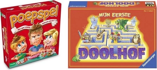 Ravensburger Spellenbundel - 2 Stuks - Poepspel & Mijn Eerste Doolhof