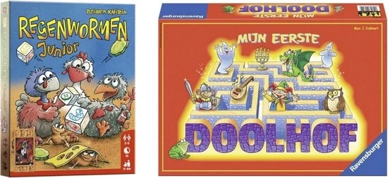 Ravensburger Spellenbundel - 2 Stuks - Regenwormen Junior & Mijn Eerste Doolhof