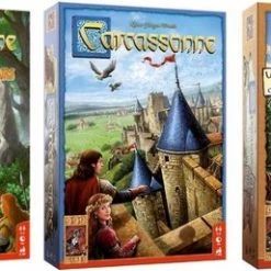 999 Games Spellenbundel - 3 Stuks - Carcassonne & Jagers En Verzamelaars & Burgemeesters En Abdijen