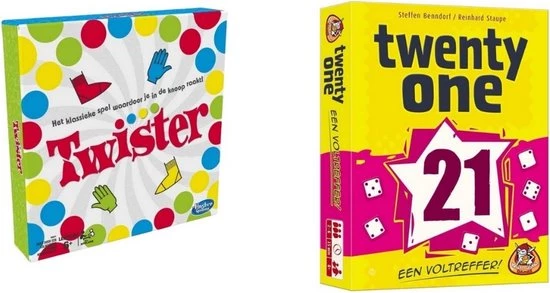 Merkloos Spellenbundel - 2 Stuks - Twister & Twenty One