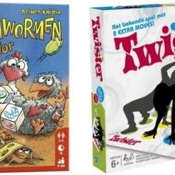 Spellenbundel - 2 Stuks - Regenwormen Junior & Hasbro Twister