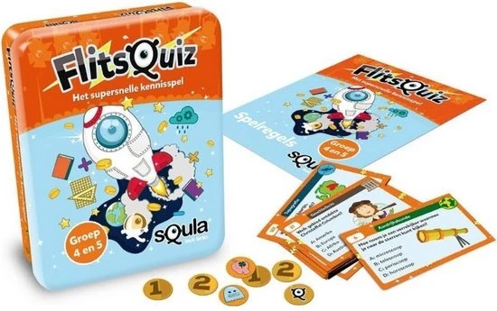 Spellenbundel - Squla - 2 Stuks - Flitsquiz Groep 1 T/m 5 - Kaartspel - Afbeelding 4