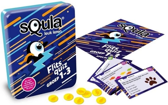 Spellenbundel - Squla - 2 Stuks - Flitsquiz Groep 1 2 3 - Spelling Kaartspel (Groep 3&4) - Afbeelding 3