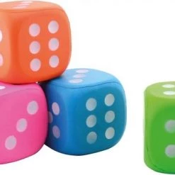 Merkloos 2x Grote Foam Dobbelsteen/dobbelstenen Groen 12 Cm - Dobbelspellen - Spelletjes Met Dobbelstenen