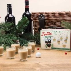 CGB Giftware CGB Joy To The World Festive Pong With Shot Glasses Christmas Gift Idea