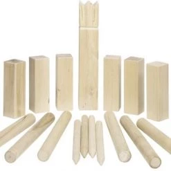 Goki Kubb, Vikings Game, Middle Size, In A Cotton Bag