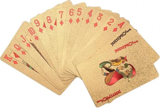 Merkloos Game Dek Goudfolie Poker Set Plastic Magic Card Waterdicht Kaarten Magic 24K Gold Speelkaarten Poker - Afbeelding 4