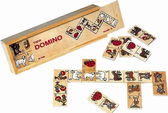 Goki Houten Domino Met Diermotieven