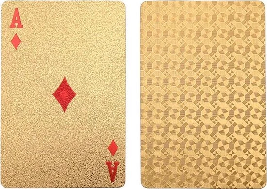Merkloos Game Dek Goudfolie Poker Set Plastic Magic Card Waterdicht Kaarten Magic 24K Gold Speelkaarten Poker - Afbeelding 7