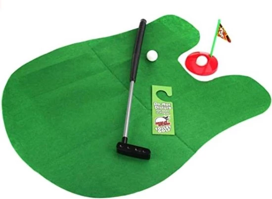 Firsttee - Toilet Golf - Golfspel Toilet - WC Spel - Toilet Pret - Mini Golfset - Spellen - Sport Speelgoed - Oefenset - Putting - Grappige Cadeaus - Mini Golfset - Golf Accessoires - Cadeau - Golftrainingsmateriaal - Trainingsmaterialen - Training - Afbeelding 2