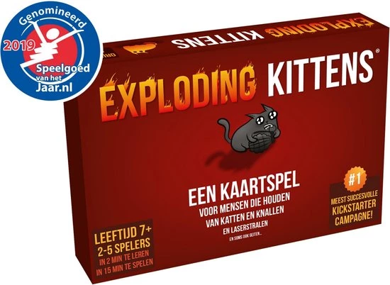 Merkloos Spellenbundel - Kaartspel - 2 Stuks - Exploding Kittens & Vlotte Geesten - Afbeelding 2