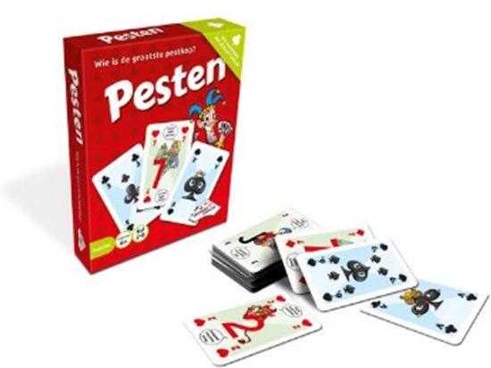 Merkloos Familie Spel Pesten - Rood - Kaartspel - 2 Tot 8 Spelers - 6+