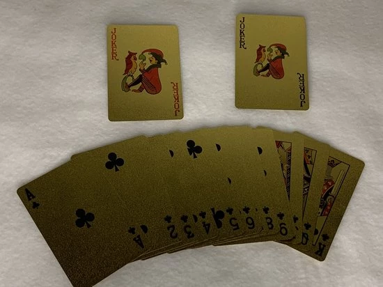 Merkloos Speelkaarten Goud Luxe Uitgave Pokerkaarten 100 Dollar Biljet Teken Deluxe Spatwaterdicht - Afbeelding 2