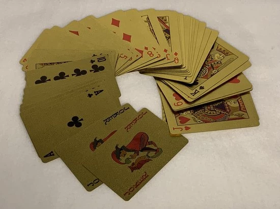 Merkloos Speelkaarten Goud Luxe Uitgave Pokerkaarten 100 Dollar Biljet Teken Deluxe Spatwaterdicht - Afbeelding 3