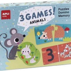 APLI Kids - Dieren Puzzel - Domino & Memory