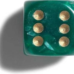 Philos Parelmoer Groen Dobbelstenen 12mm 36st.