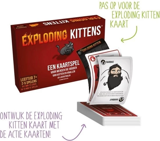 999 Games Spellenbundel - Kaartspel - 2 Stuks - Exploding Kittens & Weerwolven Van Wakkerdam: Het Pact - Afbeelding 3