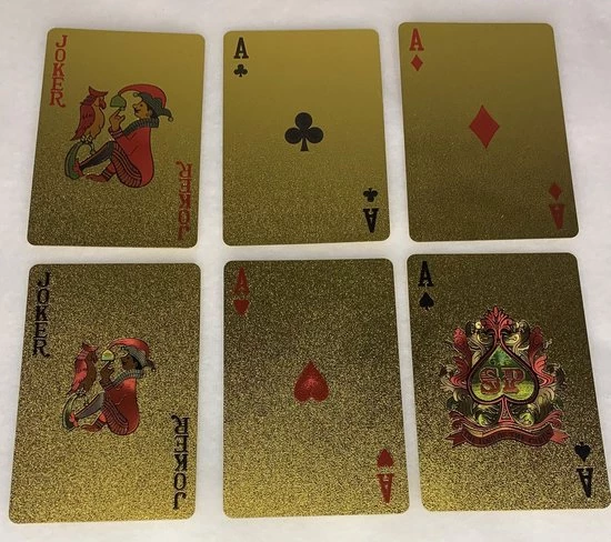 Merkloos Speelkaarten Goud Luxe Uitgave Pokerkaarten 100 Dollar Biljet Teken Deluxe Spatwaterdicht - Afbeelding 6