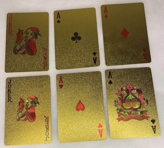 Merkloos Speelkaarten Goud Luxe Uitgave Pokerkaarten 100 Dollar Biljet Teken Deluxe Spatwaterdicht - Afbeelding 4