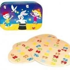 Simply For Kids 22199 Houten Spel Goochelen Met Cijfers In Blikje