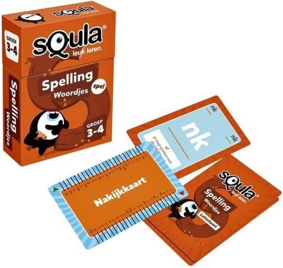 Spellenbundel - Squla - 2 Stuks - Flitsquiz Groep 1 2 3 - Spelling Kaartspel (Groep 3&4) - Afbeelding 6