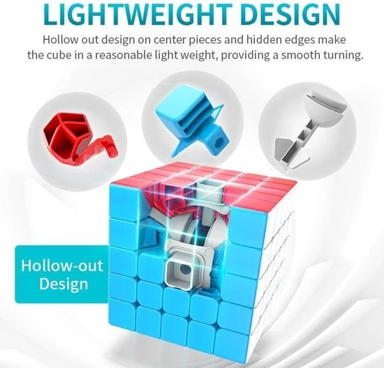 MoYu 5x5 Speedcube - Zonder Stickers - Draaikubus Puzzel - Magische Puzzelkubus - Inclusief Verzendkosten - Afbeelding 4