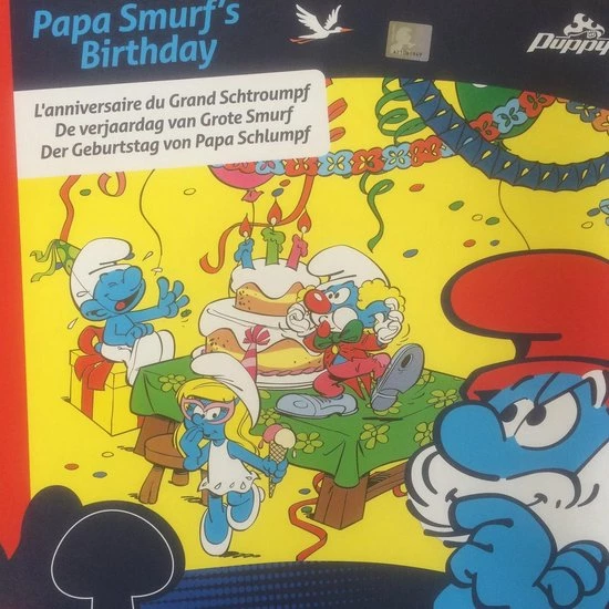 Puppy De Verjaardag Van Grote Smurf Bordspel