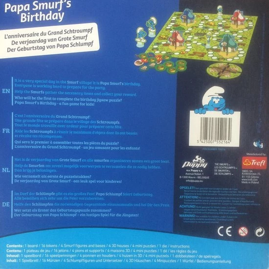 Puppy De Verjaardag Van Grote Smurf Bordspel - Afbeelding 2