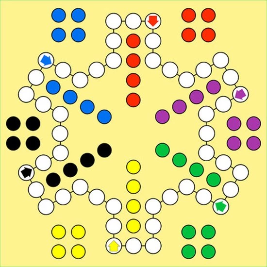 Merkloos Sticker Ludo Spel Voor IKEA® Lack™ Tafeltje Met Stukken