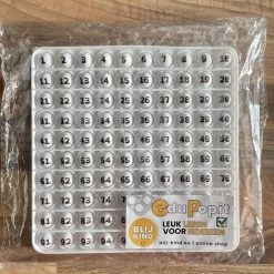 Blij Kind - EduPopIt - Educatie - Dyslexie - Hulpmiddel - Rekenen - Popit - 100 Veld - Wit