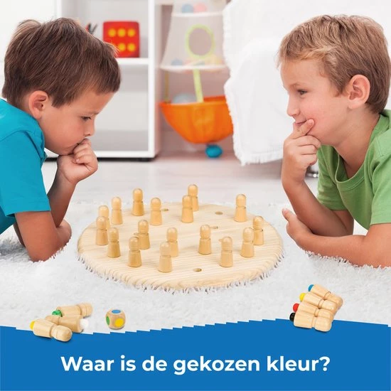 Toyfel Magnus – Houten Memory Schaakspel Met Tas 40 Cm – Memory Chess Montessori Educatief Speelgoed Voor Kinderen Spel Voor Logica & Coördinatie - Afbeelding 2