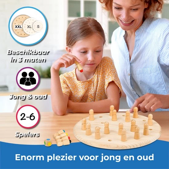 Toyfel Magnus – Houten Memory Schaakspel Met Tas 40 Cm – Memory Chess Montessori Educatief Speelgoed Voor Kinderen Spel Voor Logica & Coördinatie - Afbeelding 8