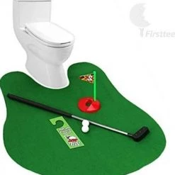 Firsttee - Toilet Golf - Golfspel Toilet - WC Spel - Toilet Pret - Mini Golfset - Spellen - Sport Speelgoed - Oefenset - Putting - Grappige Cadeaus - Mini Golfset - Golf Accessoires - Cadeau - Golftrainingsmateriaal - Trainingsmaterialen - Training