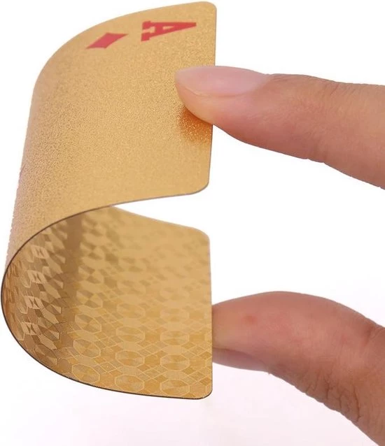 Merkloos Game Dek Goudfolie Poker Set Plastic Magic Card Waterdicht Kaarten Magic 24K Gold Speelkaarten Poker - Afbeelding 5