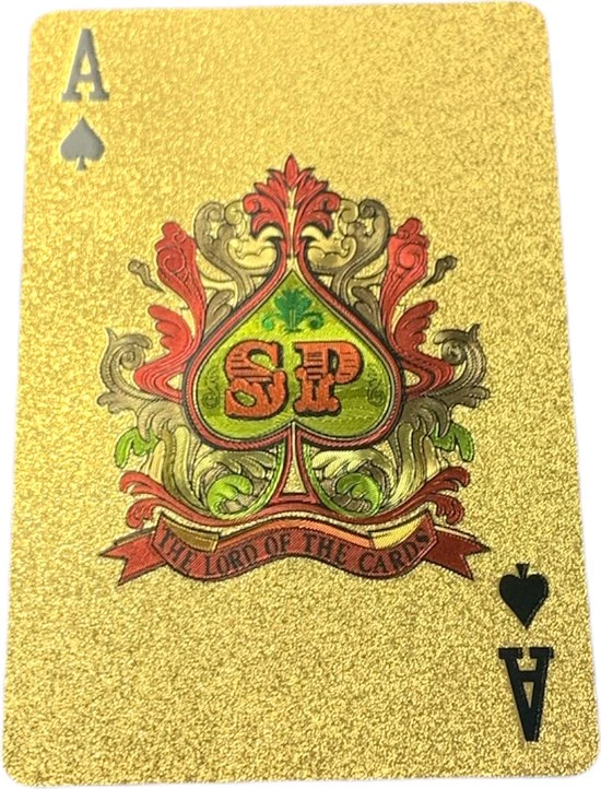 Merkloos Gouden Speelkaarten - Gouden Pokerkaarten - Gouden Kaartset - Luxe Speelkaarten - Afbeelding 3