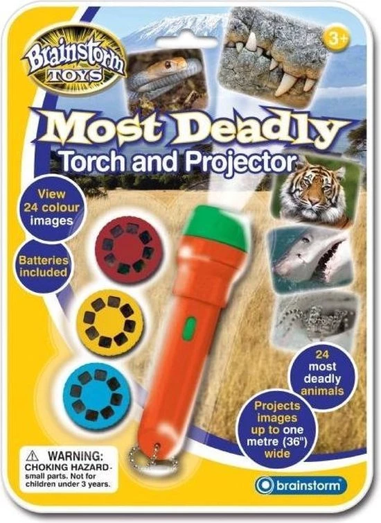 Brainstorm Toys Zaklampprojector Most Deadly - Gevaarlijke Dieren
