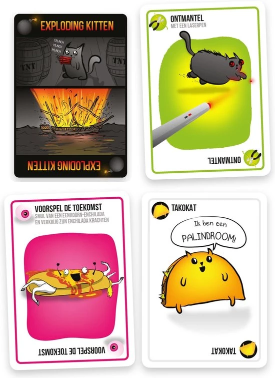 Merkloos Spellenbundel - Kaartspel - 2 Stuks - Exploding Kittens & Vlotte Geesten - Afbeelding 4