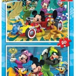 Enesco Educa 17631 Puzzle Kids 2x20pcs Disney Roadster Racers