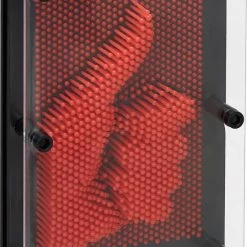 Relaxdays Pin Art 3D - Spijkerspel - Gekleurde Pinnen - 3D-afdrukken - Pinpression - Rood