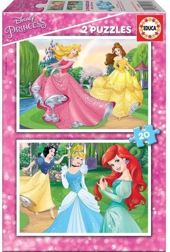 Enesco Educa 16846 Puzzle Kids 2x20pcs Disney Princess